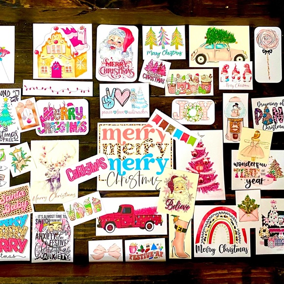 Pink Christmas Bag 1 - Collection Of 70 Junk Journal Inspiring & Sassy Sayings - Picture 3 of 4